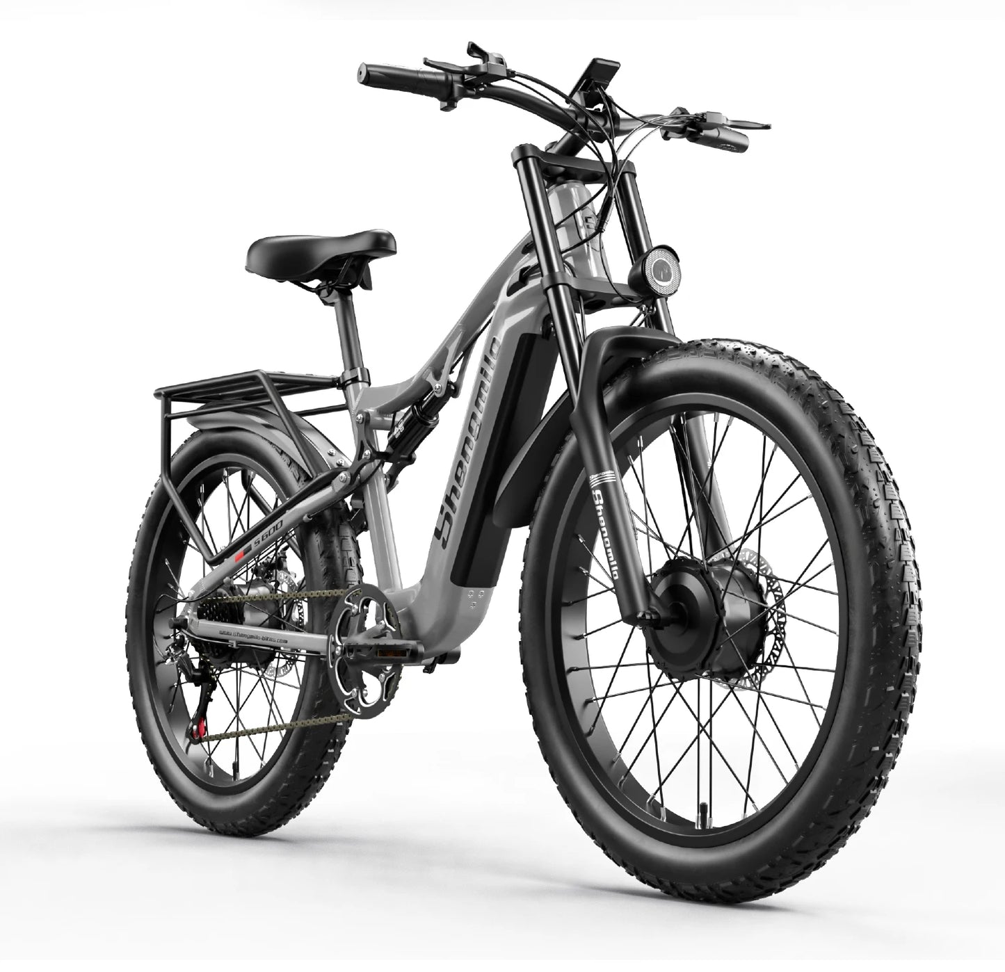 Shengmilo S600 26 inches adult electric mountain bike, 2000W dual motor ebike 7-speed electric bicycle，Fat Tire ebike17.5ah