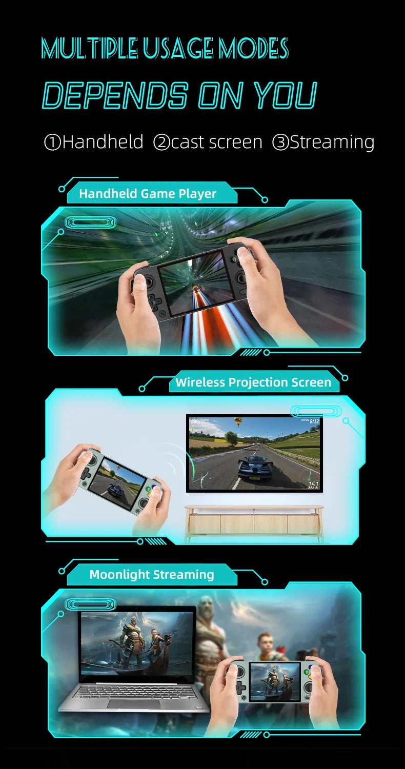 RG405M Metal Handheld Game Console Android 12 System Unisoc Tiger T618 4 Inch IPS Screen Game Player Support OTA Update