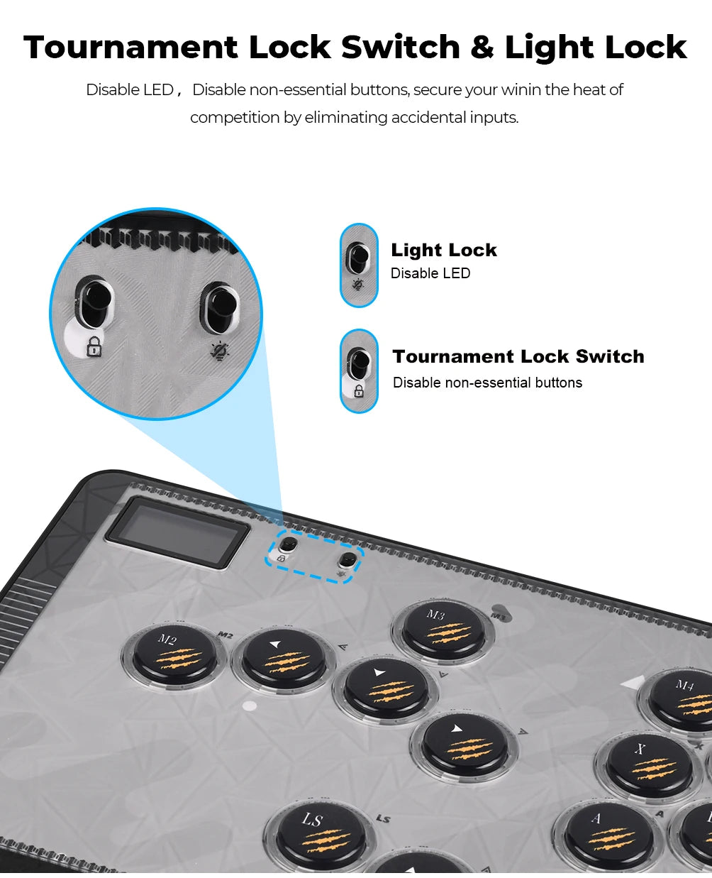 C-AT Magnetic Leverless Hitbox Controller Stickless Arcade Controller Keyboard For PC/PS4/PS5/Switch Hitbox Fightstick