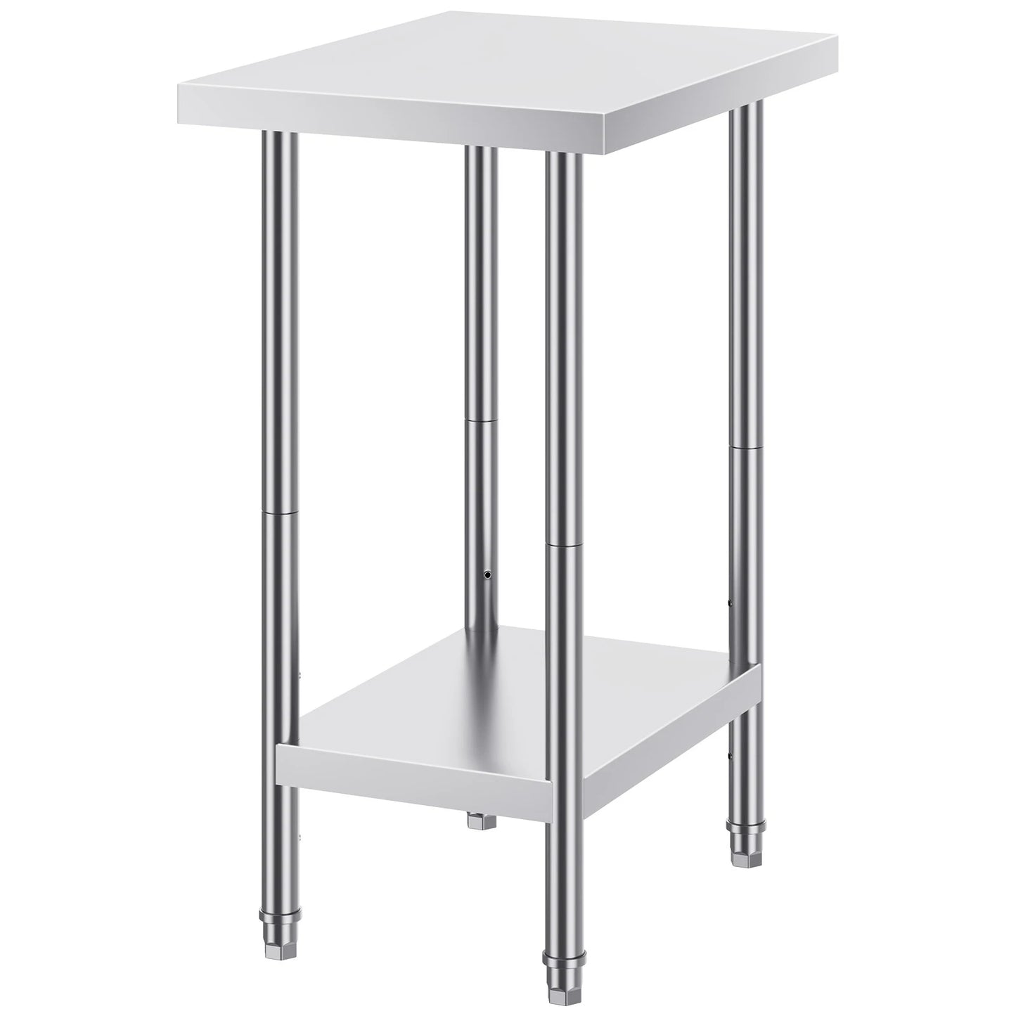 VEVOR Stainless Steel Prep Table High Load Bearing with Undershelf Commercial Workstation for Kitchen Garage Restaurant Backyard