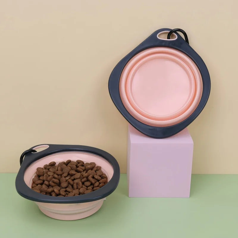 Pet Portable Folding Bowl Outdoor Dog Food Telescopic Pet Bowl Water Bowl Pet Food Container Collapsible Cat Travel Pet Feeder