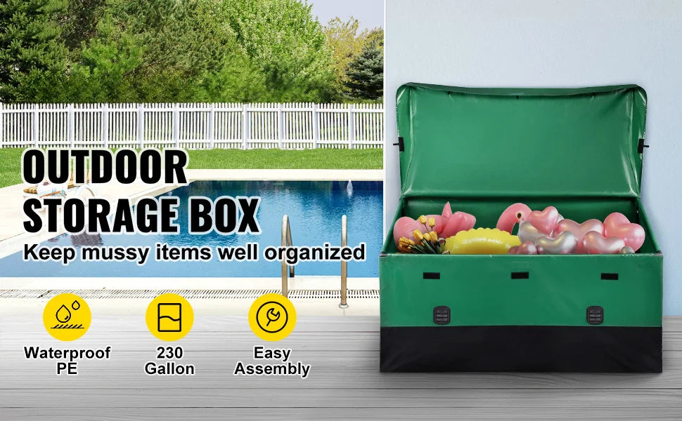 SucceBuy Outdoor Storage Box Patio Deck Box 230 Gallon Waterproof PE Tarpaulin Patio & Garden Furniture Home & Garden