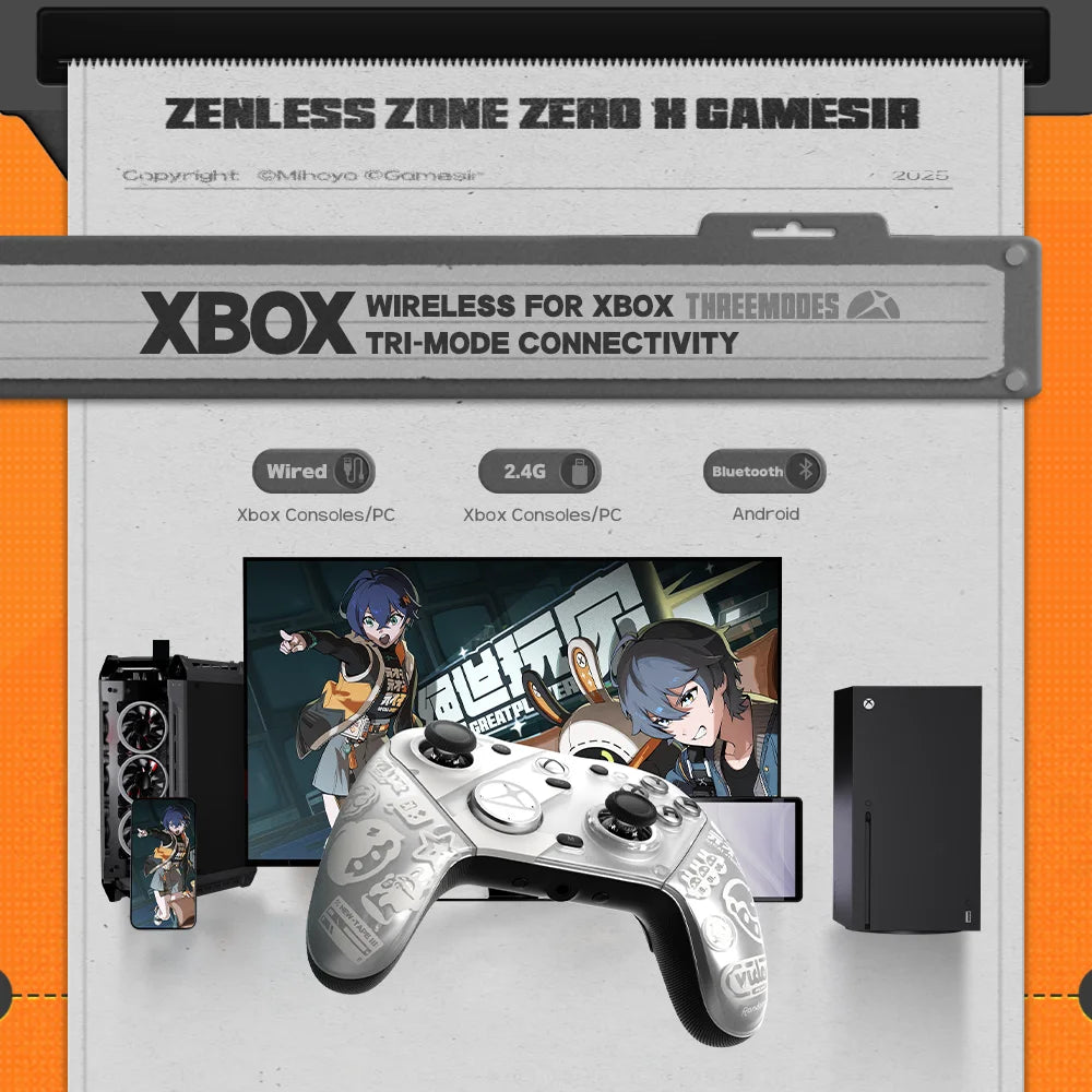 G7 Pro Zenless Zone Zero Wireless Xbox Game Controller – Charging Dock, TMR Joytick, Hall Effect Trigger, Gyroscope