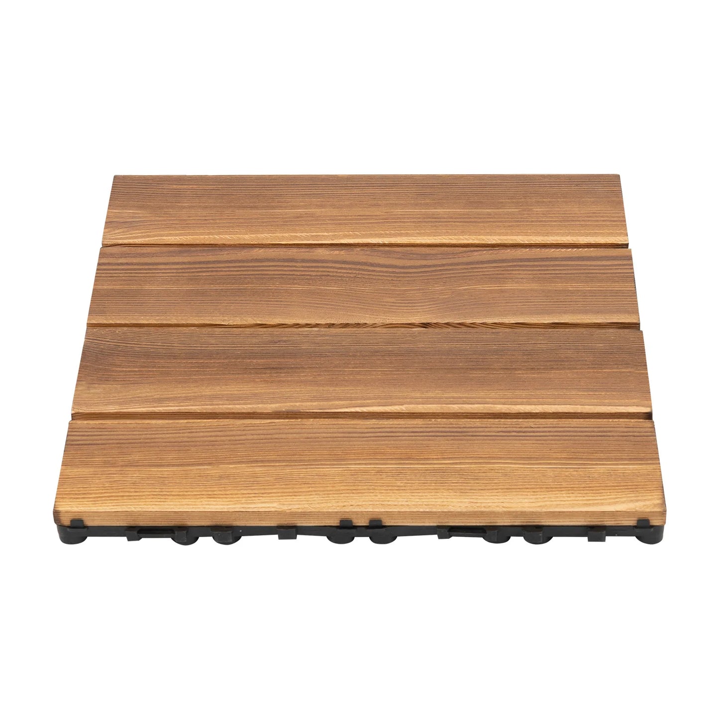 12''x12'' 36Pcs Patio Deck Tiles Wood Plastic Composite Interlocking Decking Tiles for Indoor & Outdoor Waterproof Brown