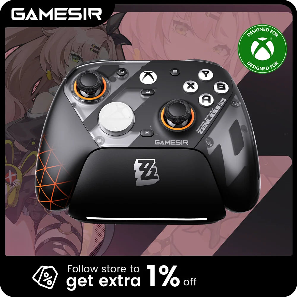 GameSir G7 Pro Zenless Zone Zero Wireless Xbox Game Controller – Charging Dock, TMR Joytick, Hall Effect Trigger, Gyro