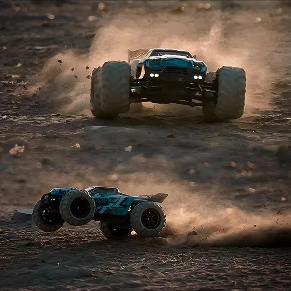1:16 4WD RC Car 70KM/H Or 50KM/H With LED Light 2.4G Remote Control Cars High Speed Drift Monster 4x4 Truck for Children Gif