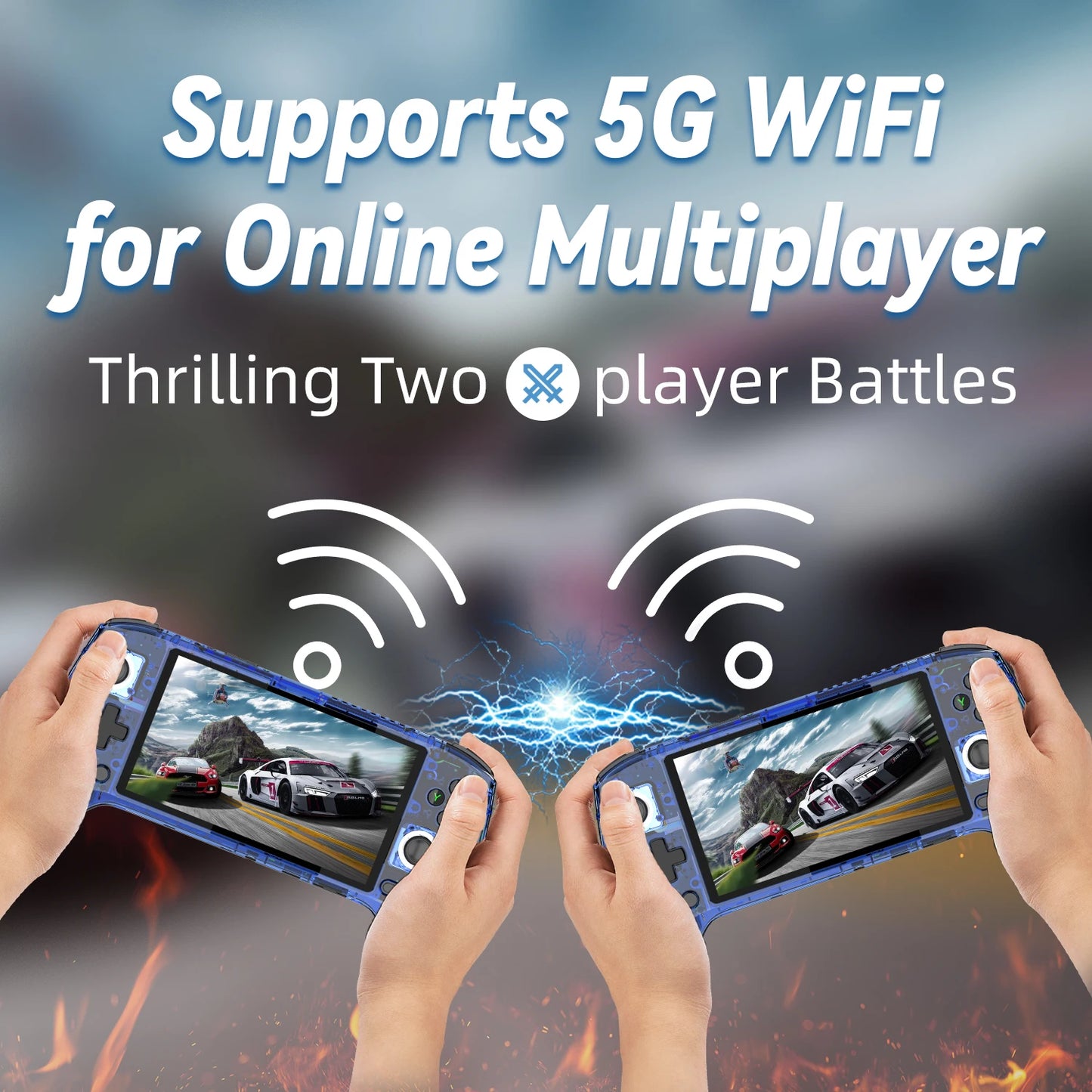 RG556 Retro Handheld Game Android 13 5.48 inch Touch OLED Screen Support DP WiFi Bluetooth Hall Rocker Battery 5500mAh