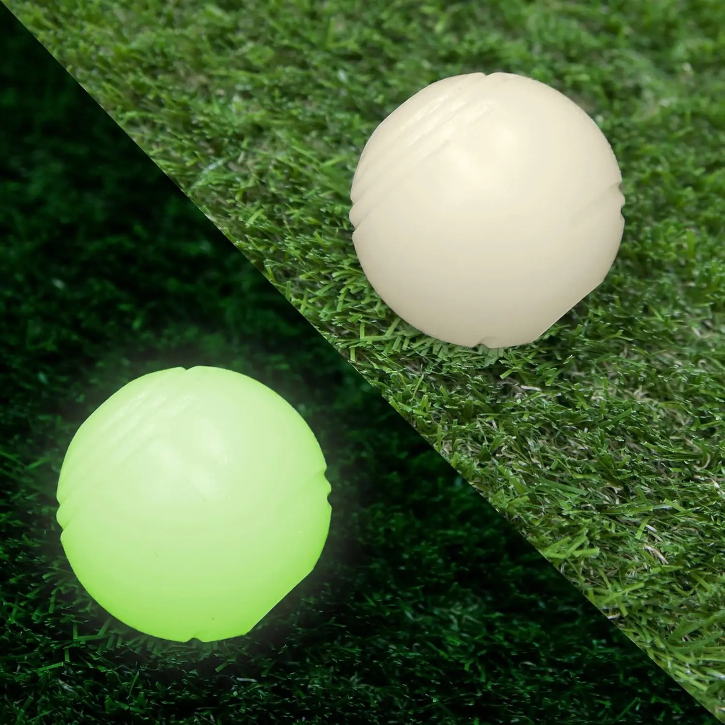Glowing Fetch Ball Set for Dogs, 2-Piece Interactive Play Toy