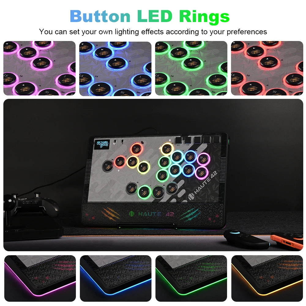 C-AT Magnetic Leverless Hitbox Controller Stickless Arcade Controller Keyboard For PC/PS4/PS5/Switch Hitbox Fightstick