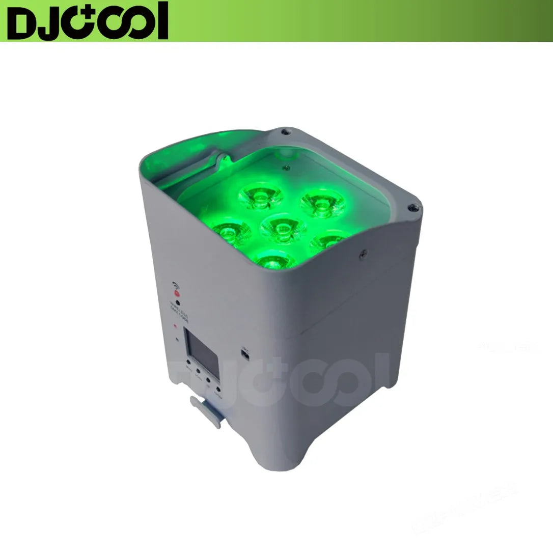 4pcs LED Battery Powered Par Light with bag or 8pcs 6*18w RGBWAUV 6in1 Light with Flightcase Auto/Sound/DMX/Wifi/APP/Remote