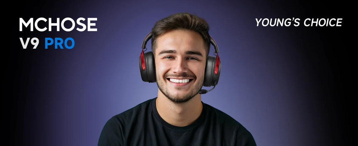 V9 Pro Wireless Gaming Headset 7.1Surround Sound Headphones Noise Canceling Mic Low Latency Lightweight for PS5 PC SWITCH