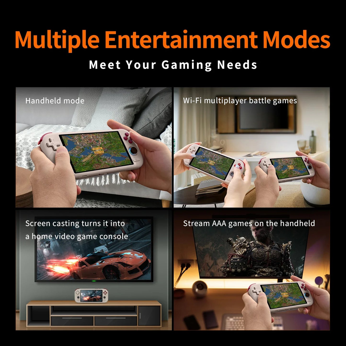 MANGMI AIR X Handheld Game Console Snapdragon 662 5.5'' Touchscreen Android 14 Active Cooling Fan 15W Fast Charging RGB