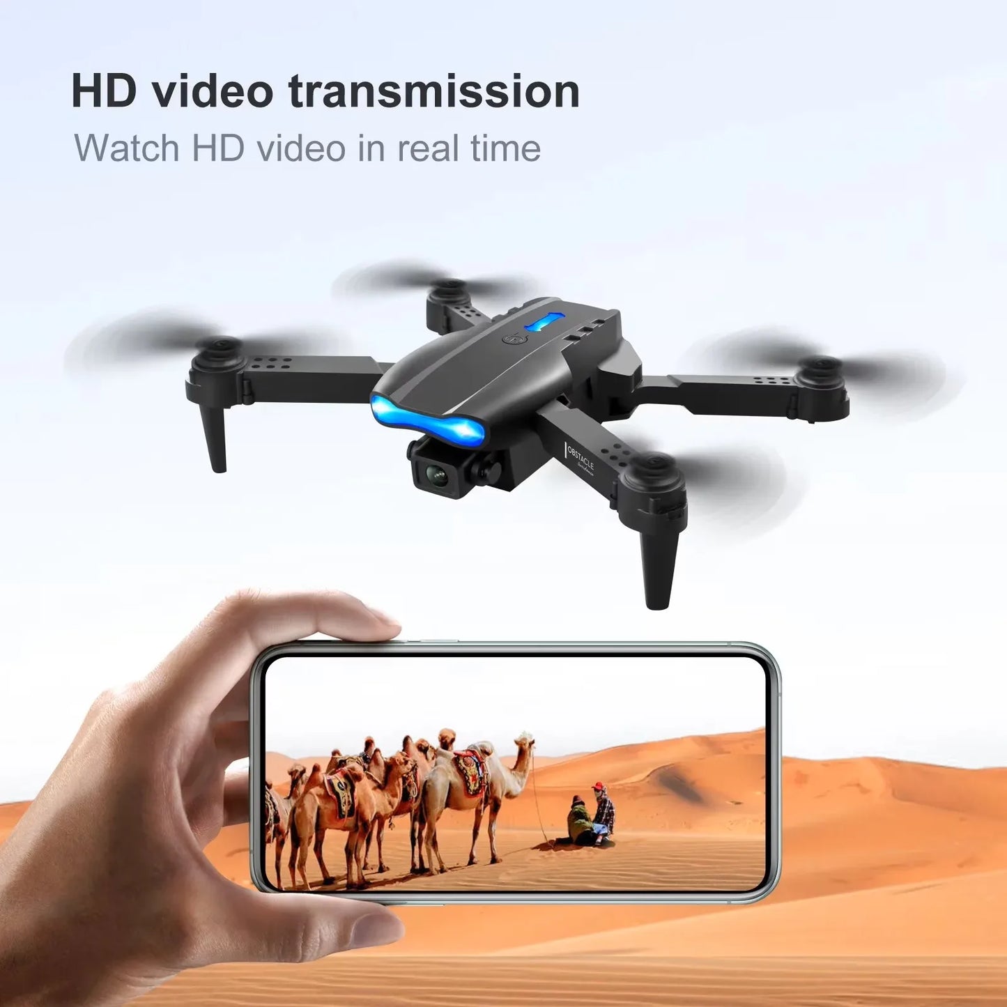 The 2026 Upgraded E88PRO MAX Foldable Drone Features Dual Cameras, Extra Batteries, an 8K Screen for Remote Control, and One-click Return-to-home Functionality. Suitable for Beginners, I