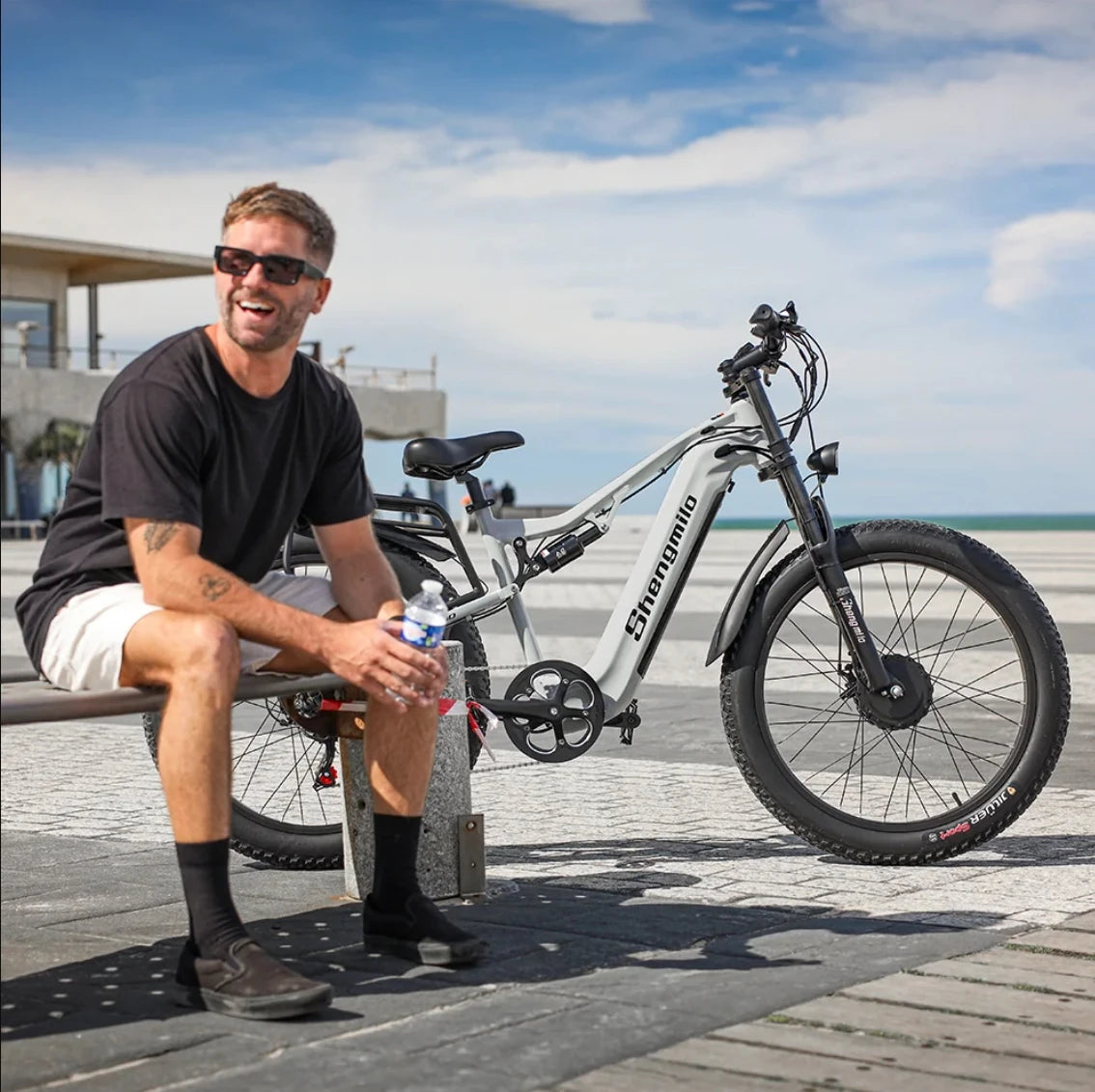Shengmilo S600 26 inches adult electric mountain bike, 2000W dual motor ebike 7-speed electric bicycle，Fat Tire ebike17.5ah