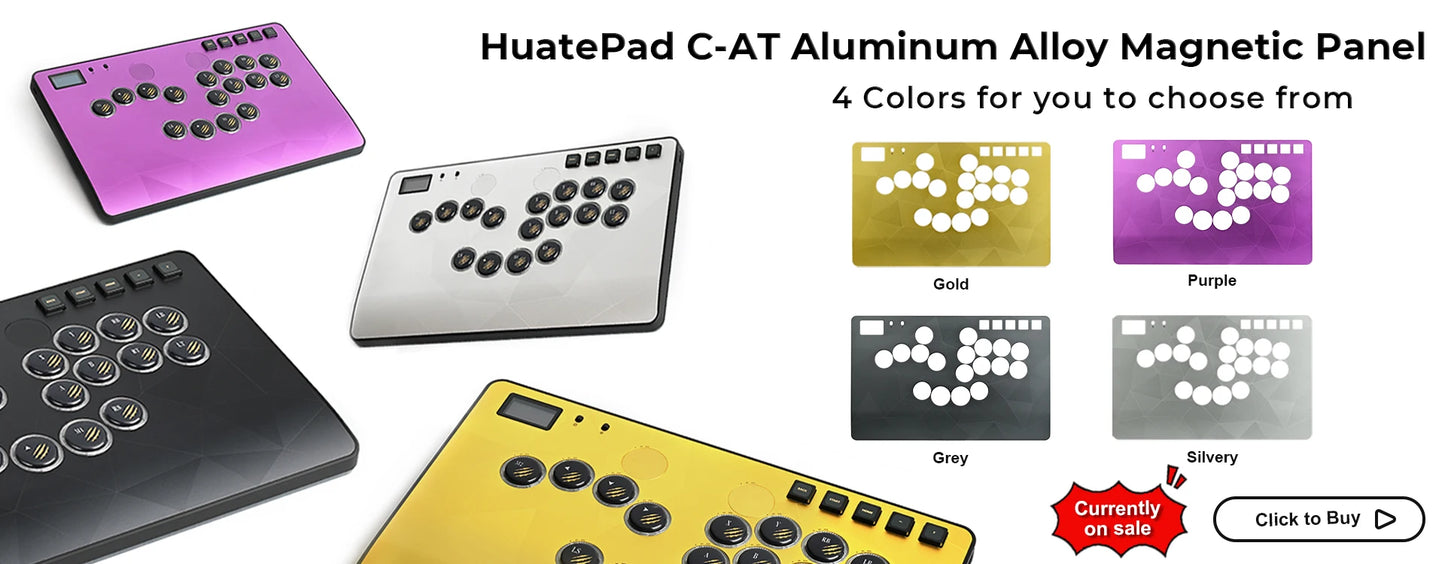 C-AT Magnetic Leverless Hitbox Controller Stickless Arcade Controller Keyboard For PC/PS4/PS5/Switch Hitbox Fightstick