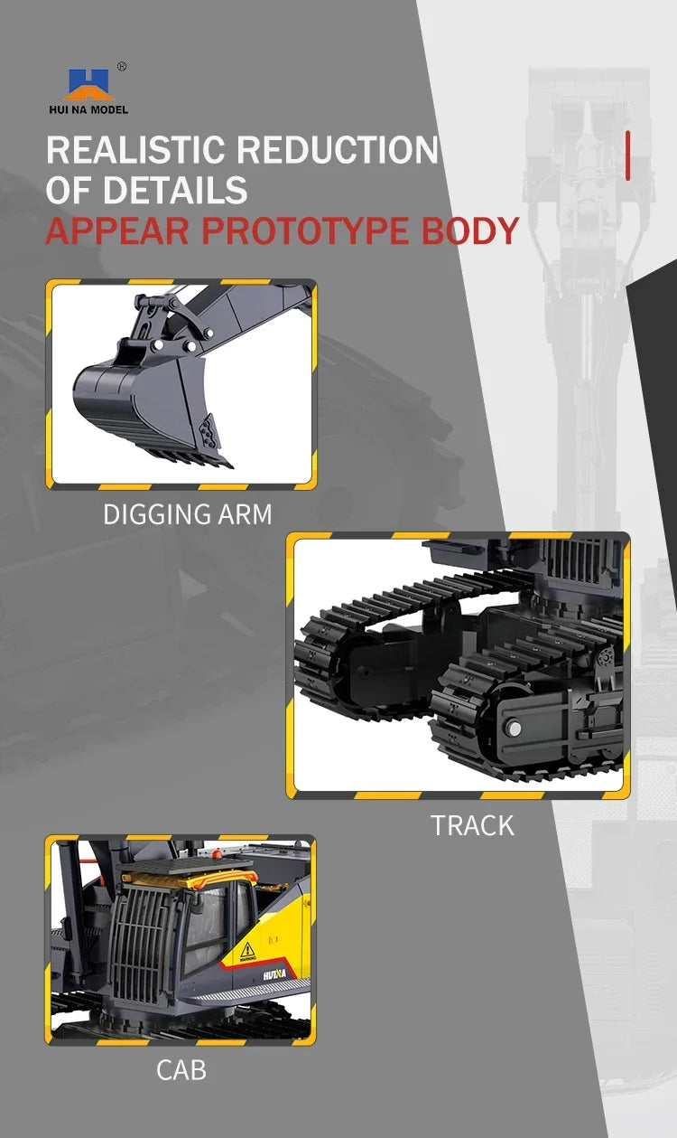 1501 770S 1502 1/18 RC Tractor 2.4G 19CH RC Engineering Trailer Truck with Lights and Sound System RC Car Model Toy Gift  HUINA 1592 1:14 Scale RC Excavator 22 Channels