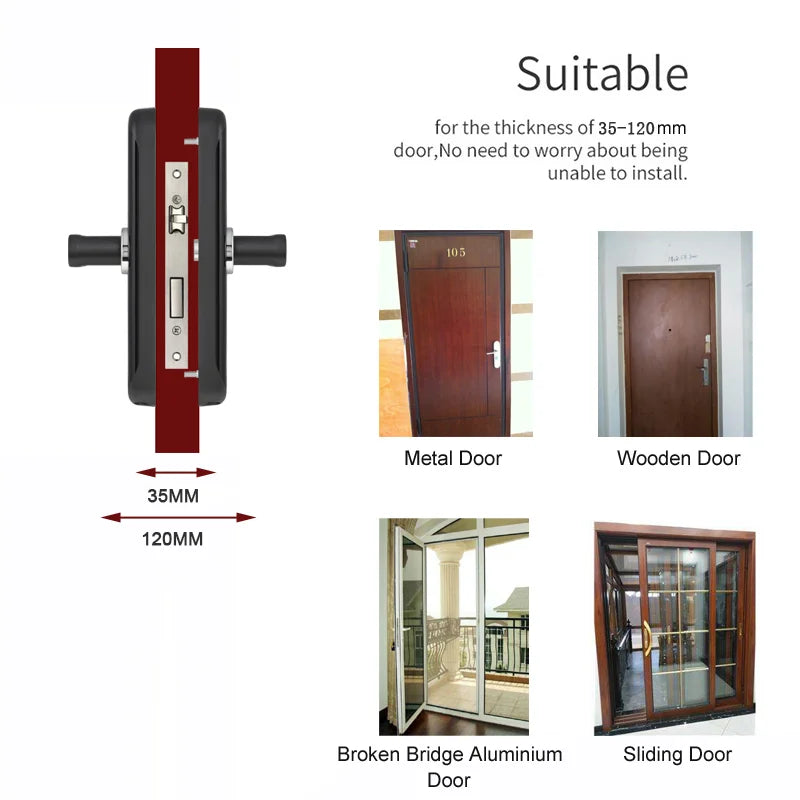 Wifi Tuya APP Face Recognition Smart Door Lock With Camera Video Call Voice Intercom Digital Door Lock Automatic Door Lock