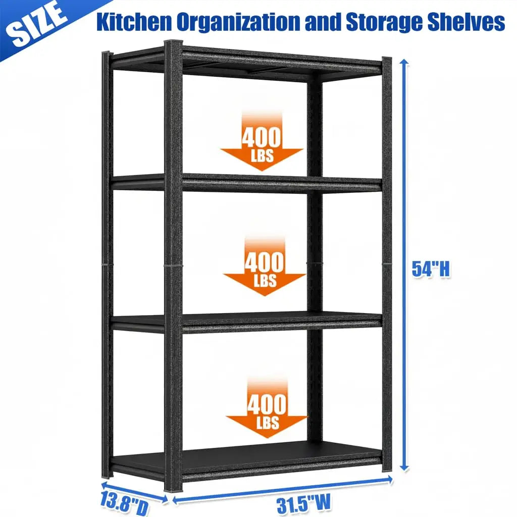 Kitchen Storage Rack 1600LBS Microwave Stand Metal Shelf Storage Shelves Adjustable Garage Shelving unit for, Customized