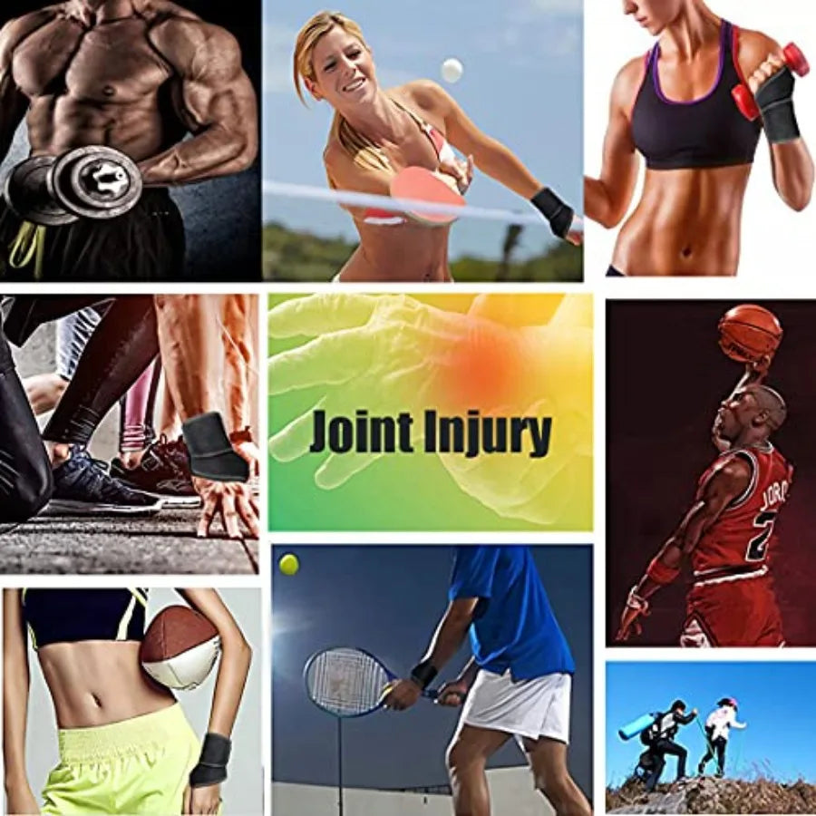 2 pcs Adjustable Wrist Support Brace for Fitness Weightlifting Tendonitis Carpal Tunnel Arthritis Joint Pain Relief Black