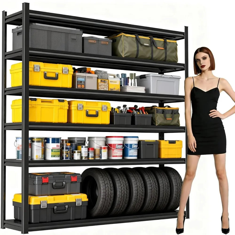 Metal Garage Shelving Unit, Heavy Duty Garage Storage Shelves, Adjustable Shelf for Warehouse, Kitchen, Basement,, Customized