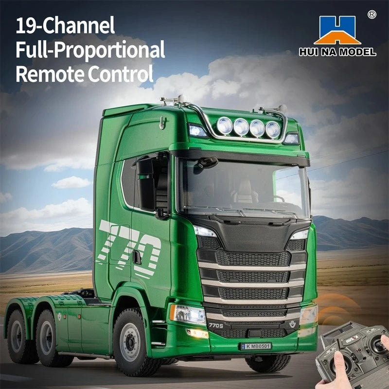 1501 770S 1502 1/18 RC Tractor 2.4G 19CH RC Engineering Trailer Truck with Lights and Sound System RC Car Model Toy Gift  HUINA 1592 1:14 Scale RC Excavator 22 Channels