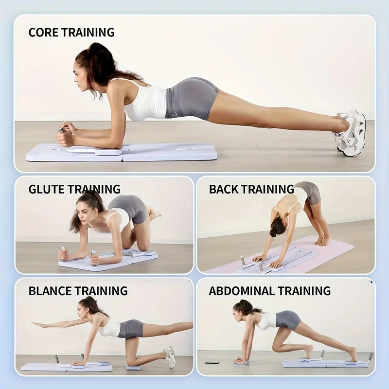 Abdominal Exercise Board Fitness Board Automatic Rebound Leg & Arm Toner Multifunctional Pilates Reformer Set Fitness Equipment