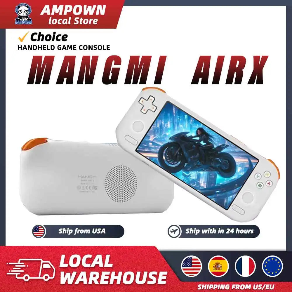 MANGMI AIR X Handheld Game Console Snapdragon 662 5.5'' Touchscreen Android 14 Active Cooling Fan 15W Fast Charging RGB