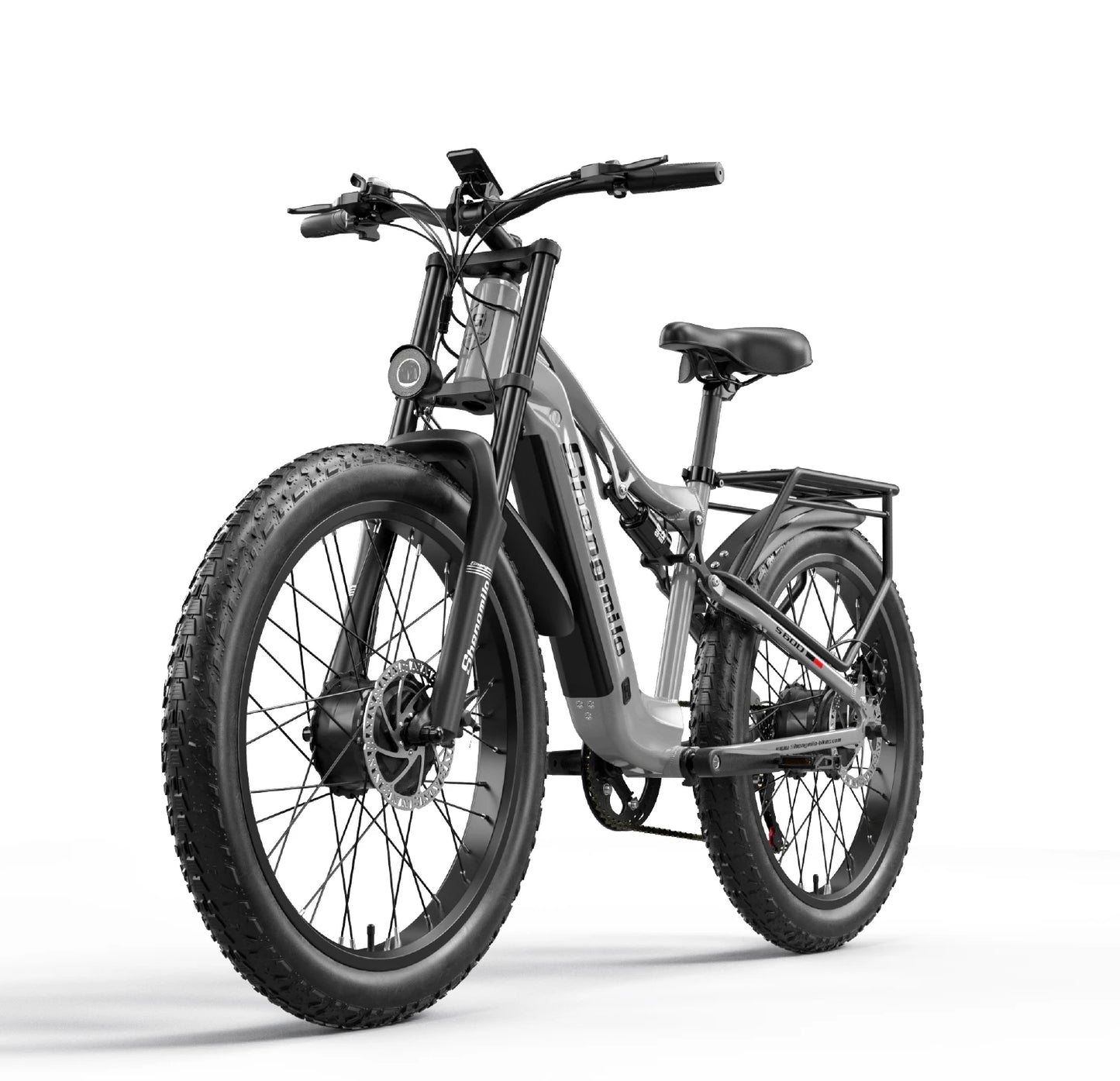 Shengmilo S600 26 inches adult electric mountain bike, 2000W dual motor ebike 7-speed electric bicycle，Fat Tire ebike17.5ah