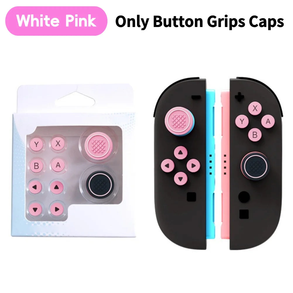 Silicone Soft D-pad Cross Button Caps For Nintendo Switch2 Joy-Con Handle Grips Cover Thumb Stick ABXY Key Sticker Skin Case
