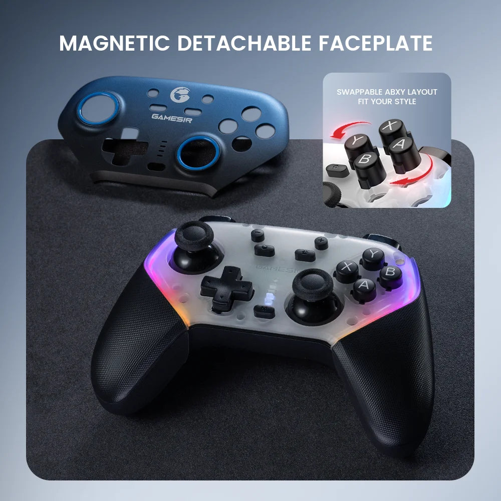 GameSir Super Nova Multi-Platform Gaming Controller - Bluetooth/Wired/2.4G Wireless, RGB, Hall Effect for Switch/PC/Android/iOS