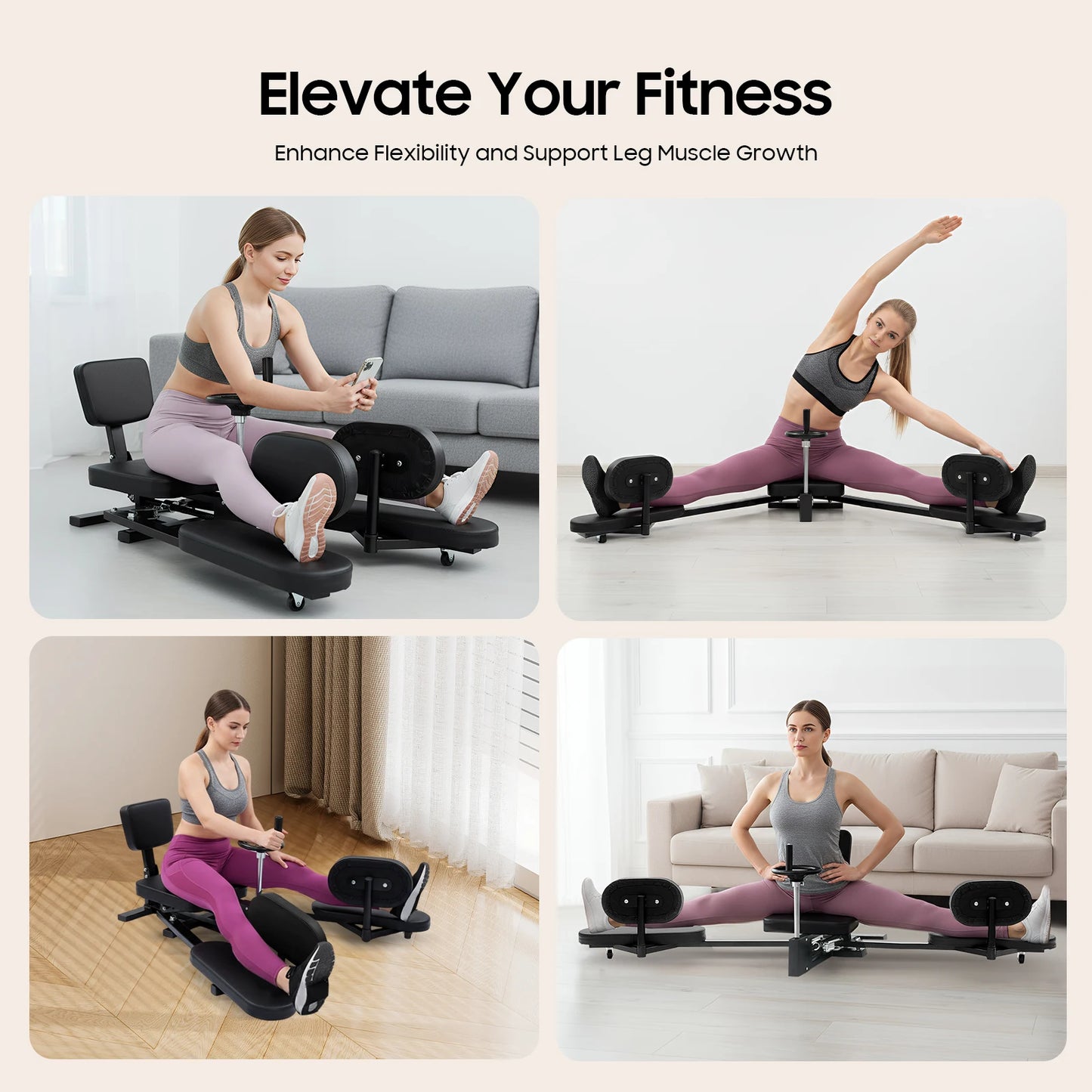 Leg Stretcher - 220lbs Heavy Duty Split Machine for Flexibility Stretching - Ballet Yoga Dance Martial Arts MMA - Home Yoga Gym