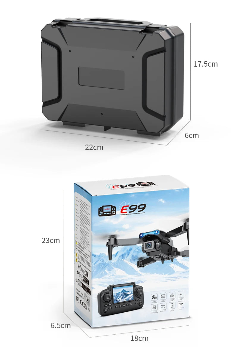 RC Drone 4K Dual Camera  E99 PRO Optical Flow Obstacle Avoidance Foldable FPV Quadcopter Toy for Beginners