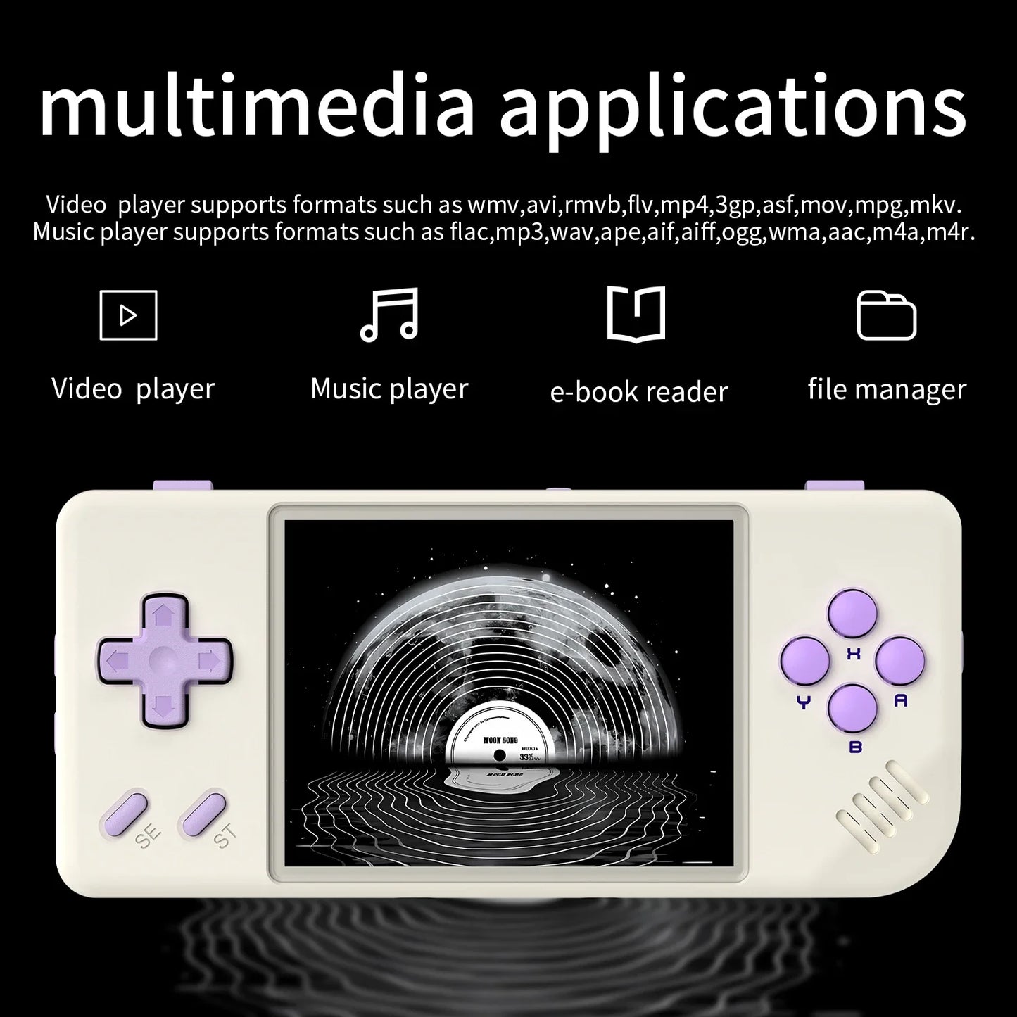 RG28XX Handheld Game Console 2.83'' IPS Screen Video Output Portable Video Player Ebook Reader Player Gifts Mini