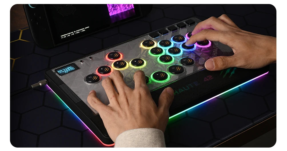 C-AT Magnetic Leverless Hitbox Controller Stickless Arcade Controller Keyboard For PC/PS4/PS5/Switch Hitbox Fightstick