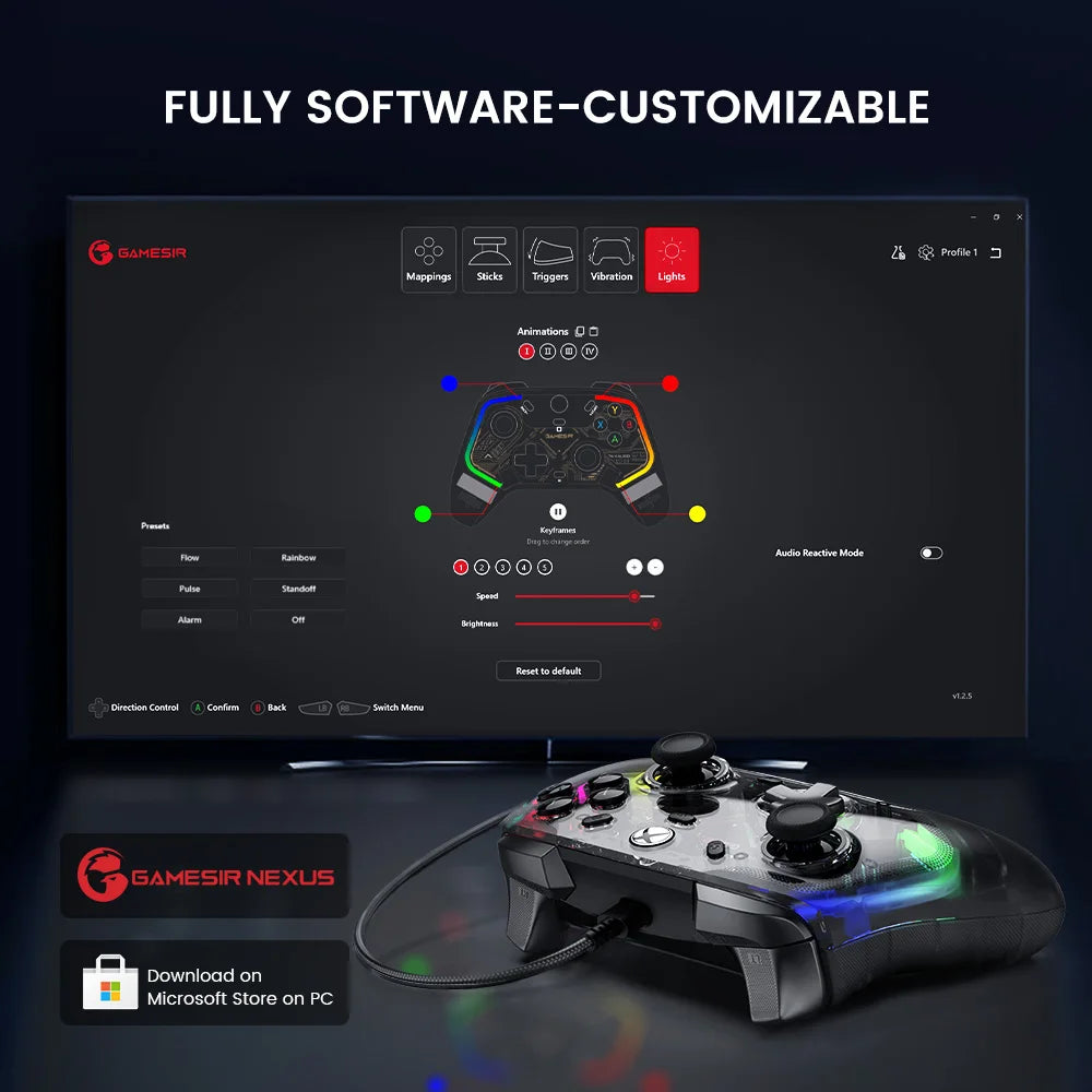 GameSir Kaleid Flux Xbox Controller Hall Effect Gamepad for Xbox Series X, Xbox Series S, Xbox One Game Console PC Joystick