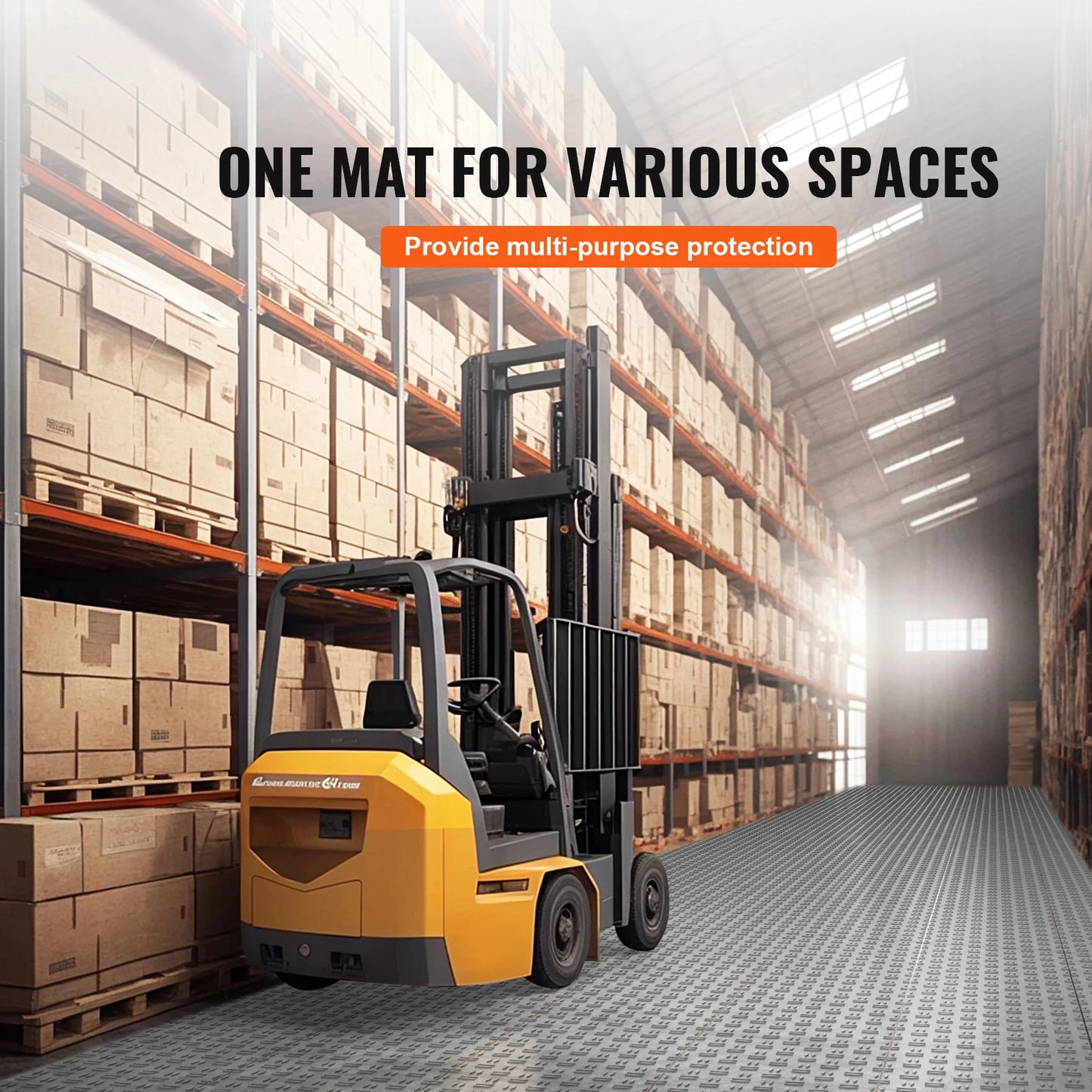 Garage Tiles Interlocking Garage Floor Covering Tiles Non-Slip Double-Sided Texture for Garages Basements Repair Shops