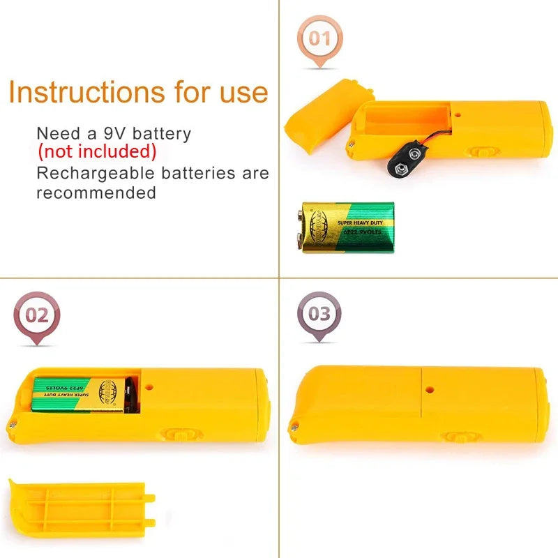 Pet Dog Repeller Anti Barking Stop Bark Training Device Trainer Anti Barking Ultrasonic Without Battery dog