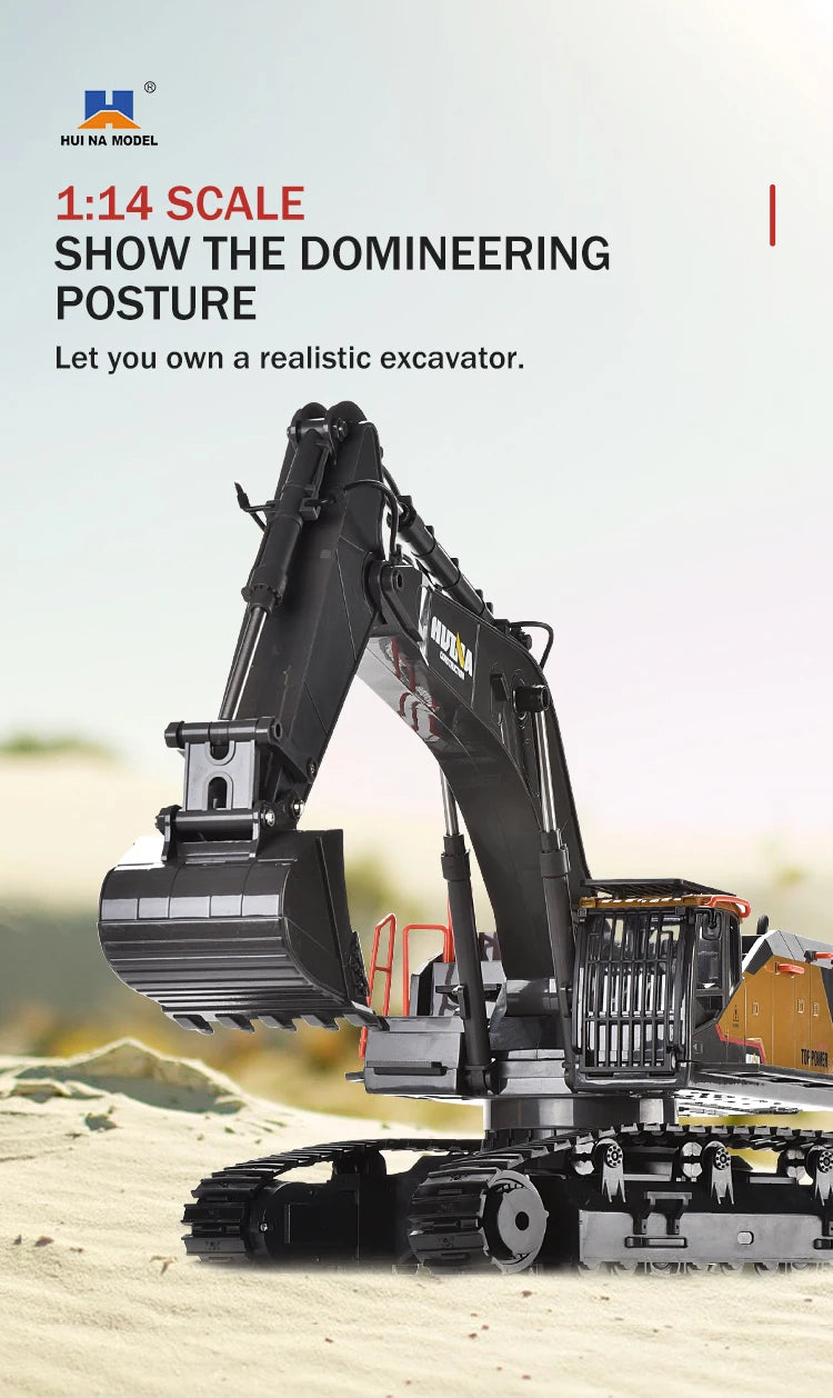 1501 770S 1502 1/18 RC Tractor 2.4G 19CH RC Engineering Trailer Truck with Lights and Sound System RC Car Model Toy Gift  HUINA 1592 1:14 Scale RC Excavator 22 Channels