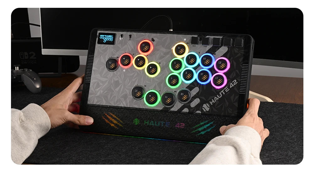 C-AT Magnetic Leverless Hitbox Controller Stickless Arcade Controller Keyboard For PC/PS4/PS5/Switch Hitbox Fightstick