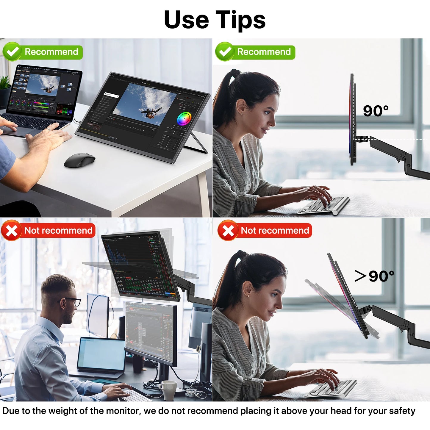 18.5'' Portable Monitor 120hz Second Laptop Screen Gaming Display with Kickstand 1080P IPS USB C HDMI For Mac PC Xbox