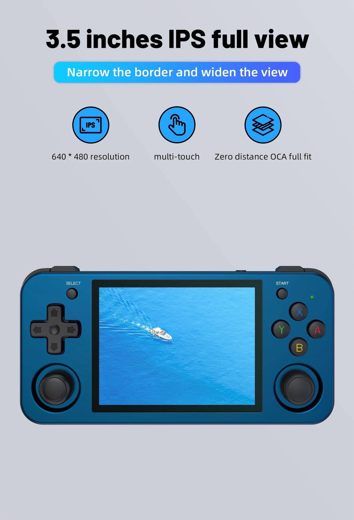 RG353M Handheld Game Console 3.5 Inch Multi-touch Screen Dual OS Aluminum Alloy Shell HDMI-compatible WIFI Gaming Video Player