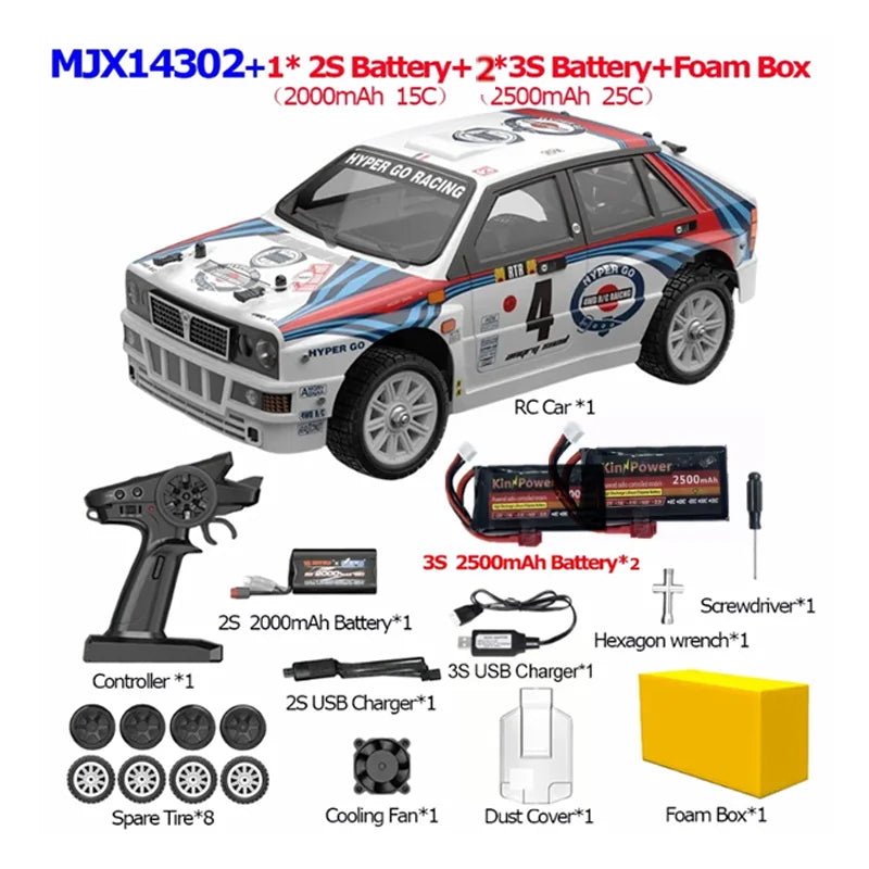 1/14 MJX 14302 New V2.0 Rc Car Brushless Motor Hyper Go 4wd Off-Road Remote Control Cars 55km High Speed Racing Drift Toy