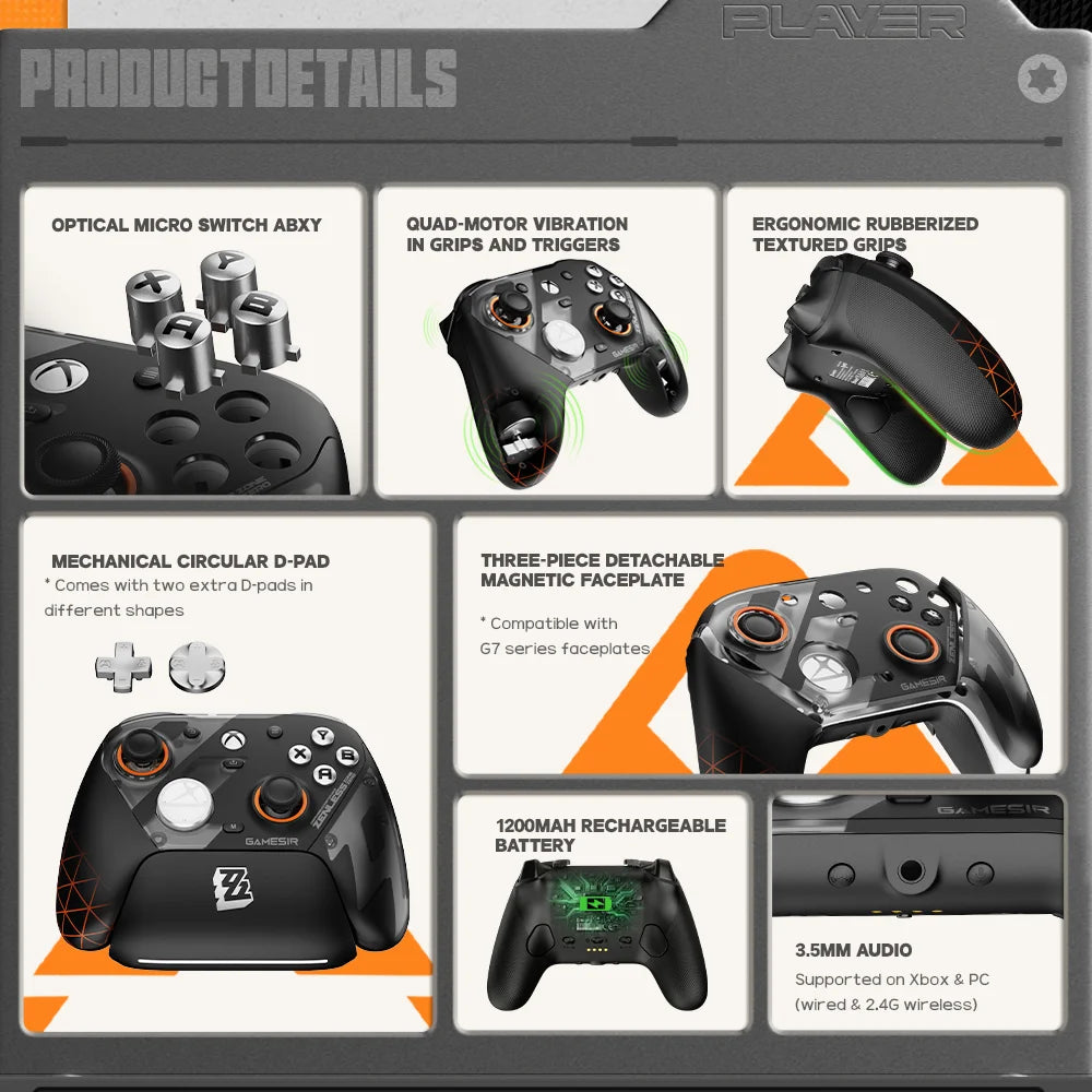 GameSir G7 Pro Zenless Zone Zero Wireless Xbox Game Controller – Charging Dock, TMR Joytick, Hall Effect Trigger, Gyro
