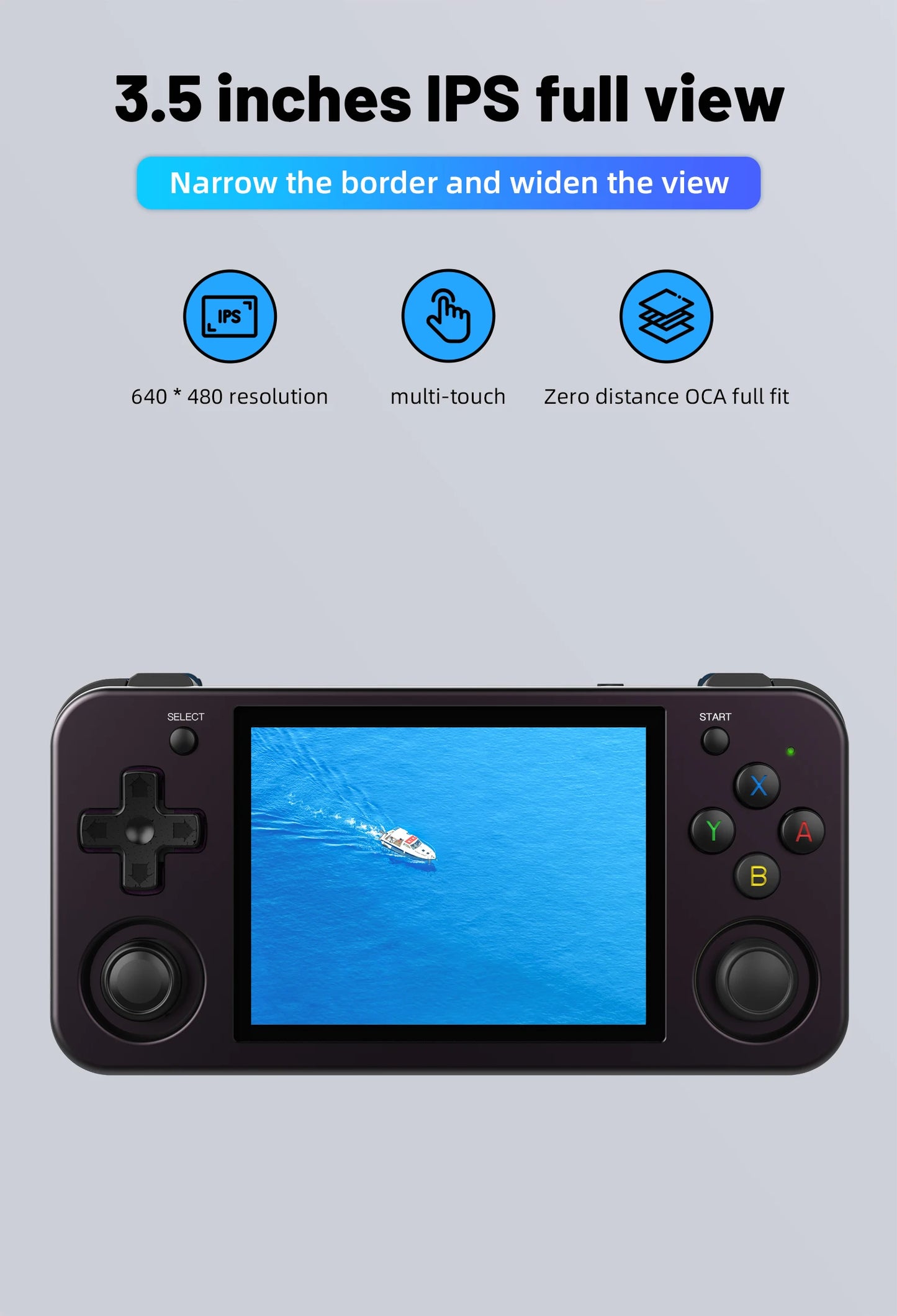 RG353M Handheld Game Console 3.5 Inch Multi-touch Screen Dual OS Aluminum Alloy Shell HDMI-compatible WIFI Gaming Video Player
