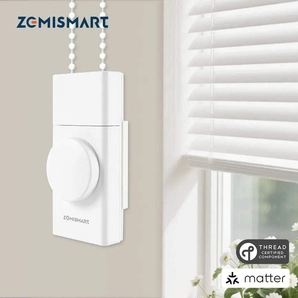Matter Thread Smart Roller Shade Driver Built-in Battery Knob Control Work with Homekit Alexa Google Home Smartthings