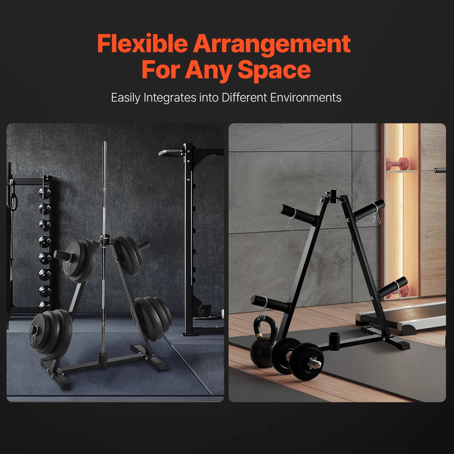 VEVOR Weight Plate Rack A Frame Weight Plate Tree Standard Weight Plate Tree Home Gym Barbell Rack 300 lbs Weight Storage Stand