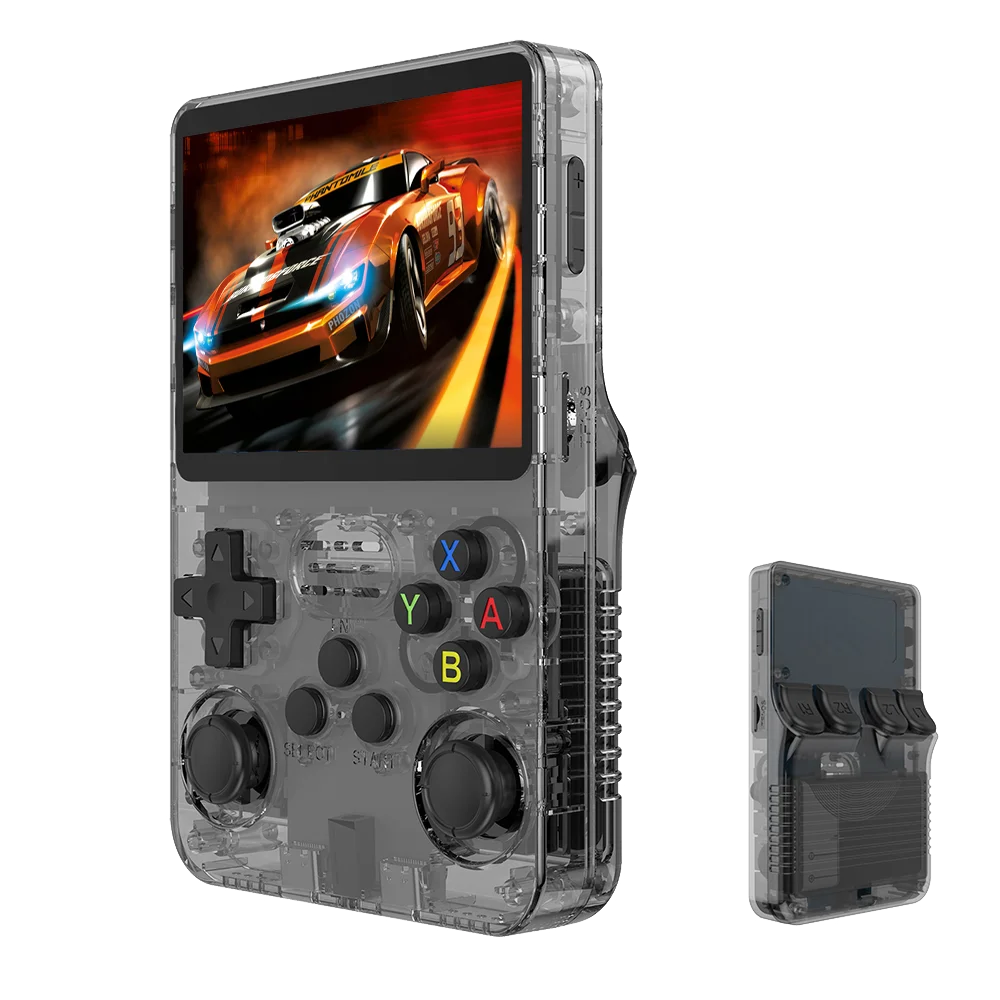 Original R36S Retro Handheld Video Game Console Linux System 3.5 Inch IPS Screen R35s Pro Portable Pocket Video Player 64GB Games 1G Ram