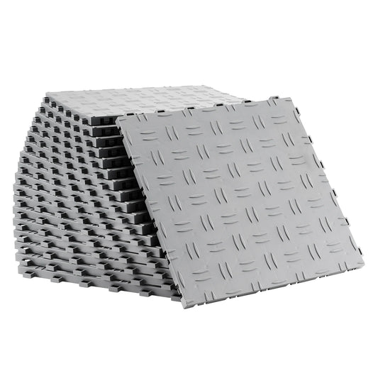 Garage Tiles Interlocking Garage Floor Covering Tiles Non-Slip Double-Sided Texture for Garages Basements Repair Shops