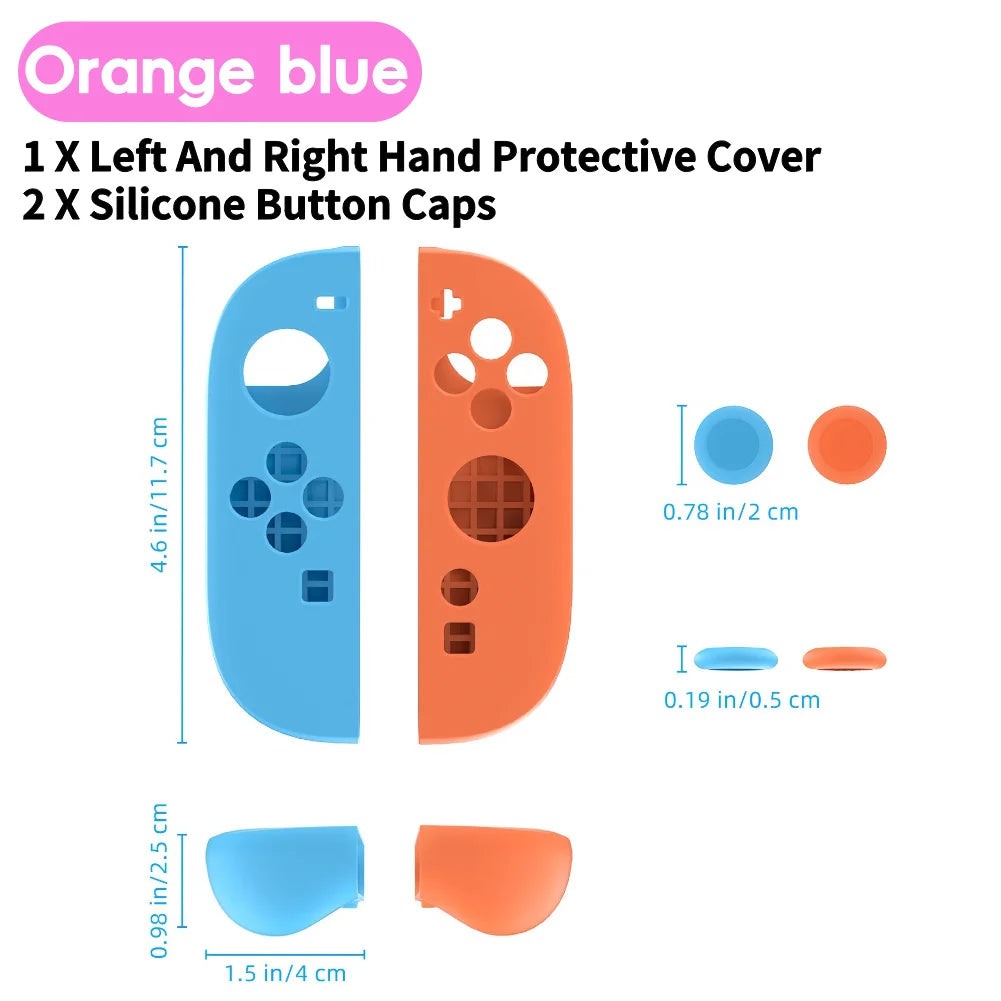Silicone Soft D-pad Cross Button Caps For Nintendo Switch2 Joy-Con Handle Grips Cover Thumb Stick ABXY Key Sticker Skin Case