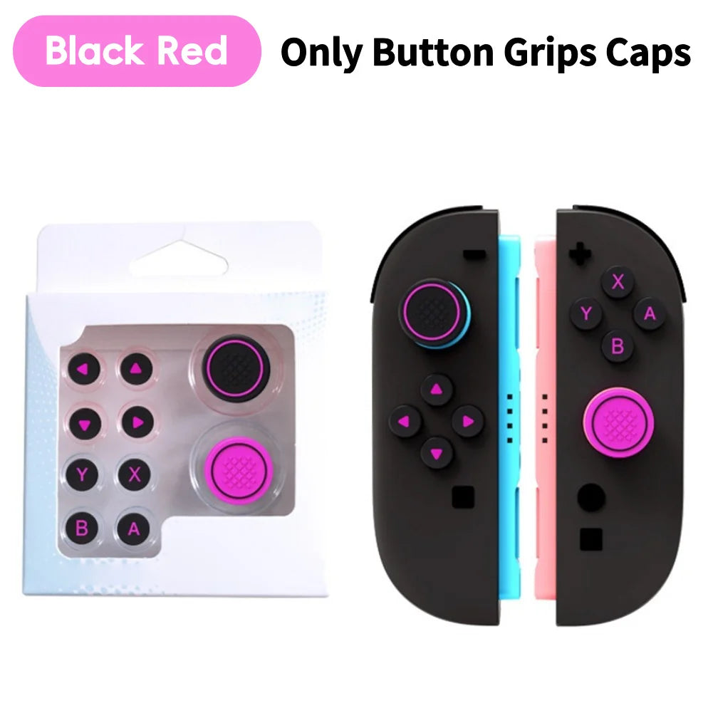 Silicone Soft D-pad Cross Button Caps For Nintendo Switch2 Joy-Con Handle Grips Cover Thumb Stick ABXY Key Sticker Skin Case